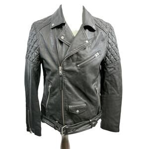 Blank NYC faux leather biker style jacket, size medium